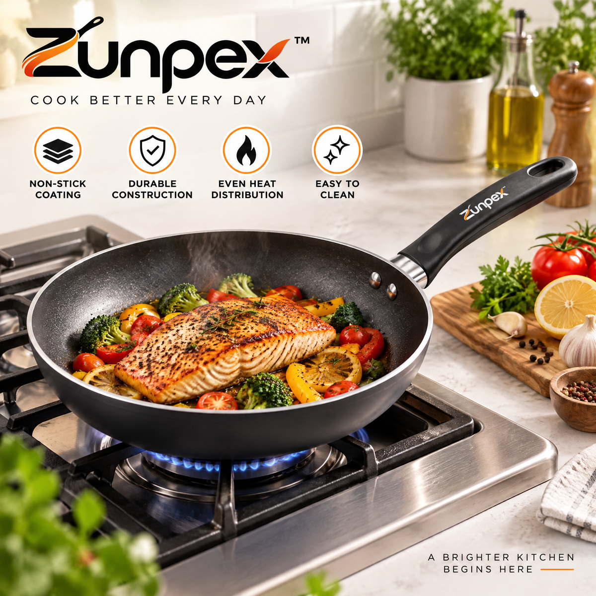 ZUNPEX Nonstick Frying Pan