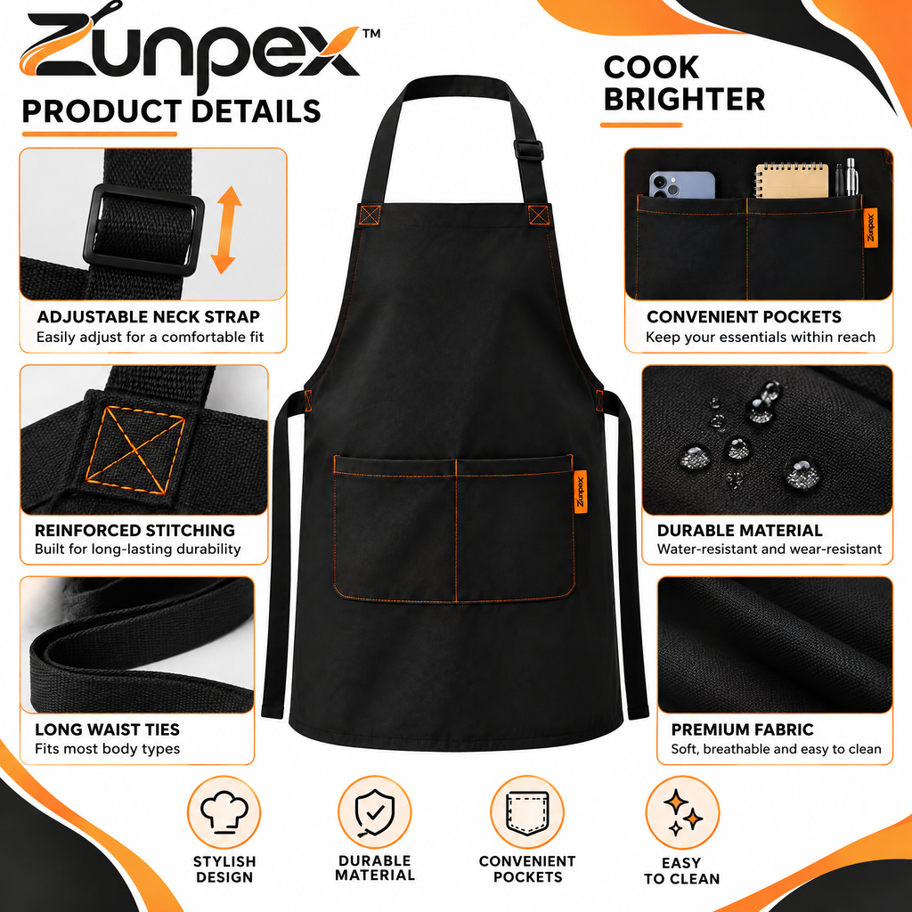 ZUNPEX Adjustable Kitchen Apron