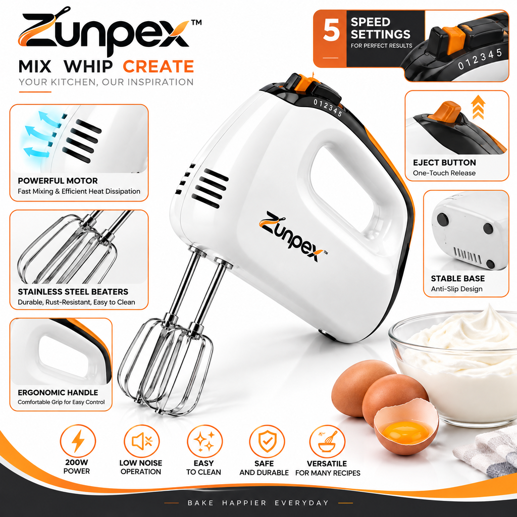 ZUNPEX Electric Hand Mixer