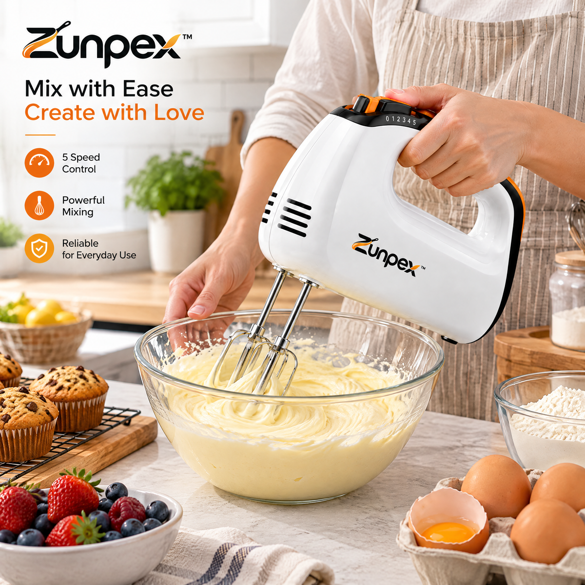 ZUNPEX Electric Hand Mixer