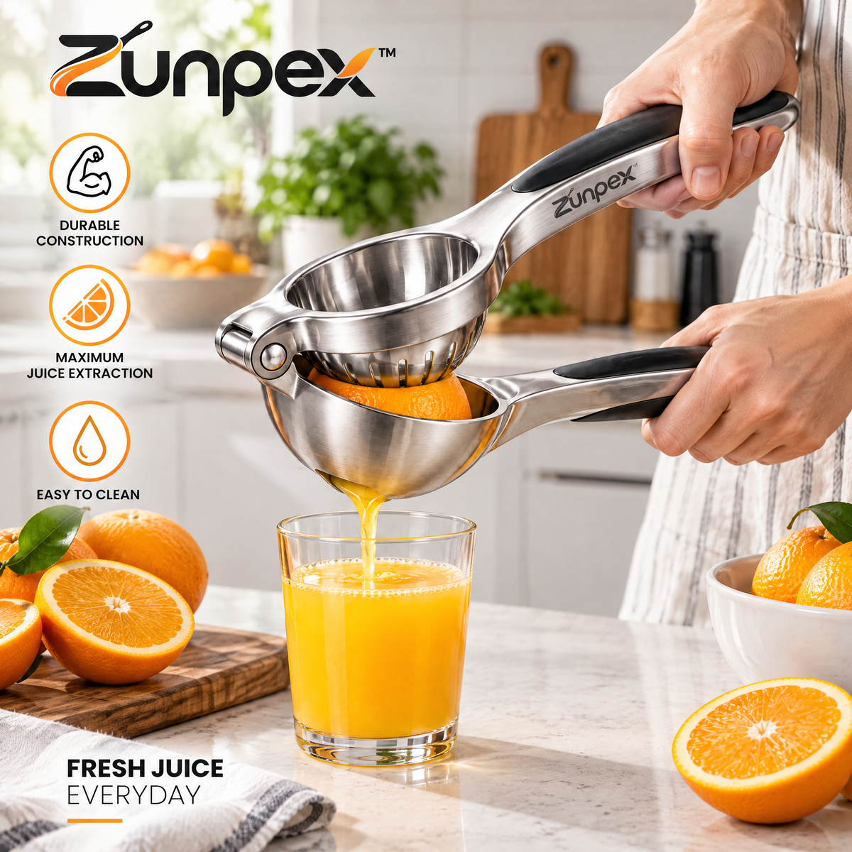 ZUNPEX Manual Citrus Juicer Press