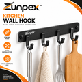 ZUNPEX Wall-Mounted Kitchen Hook Rack