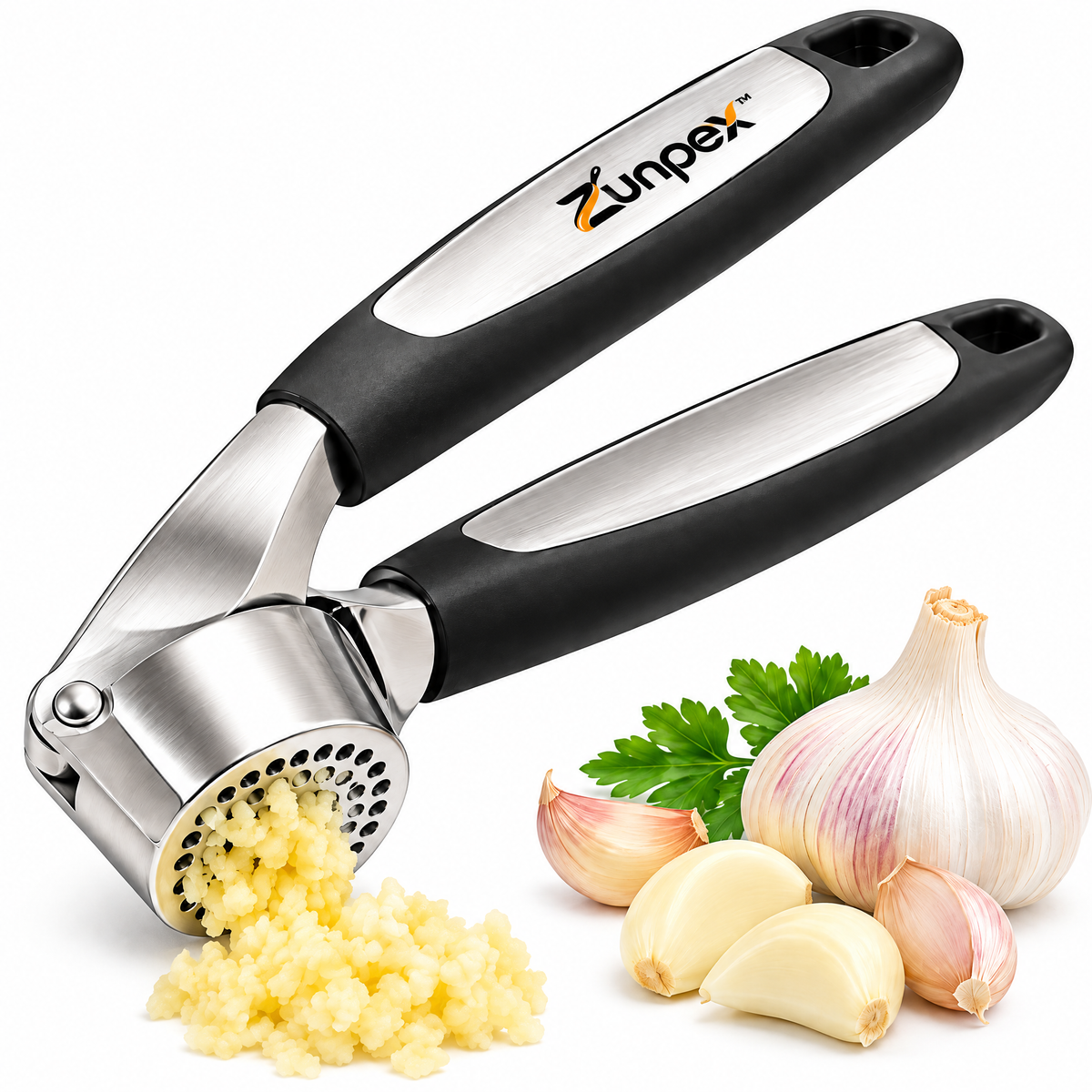 ZUNPEX Handheld Garlic Press