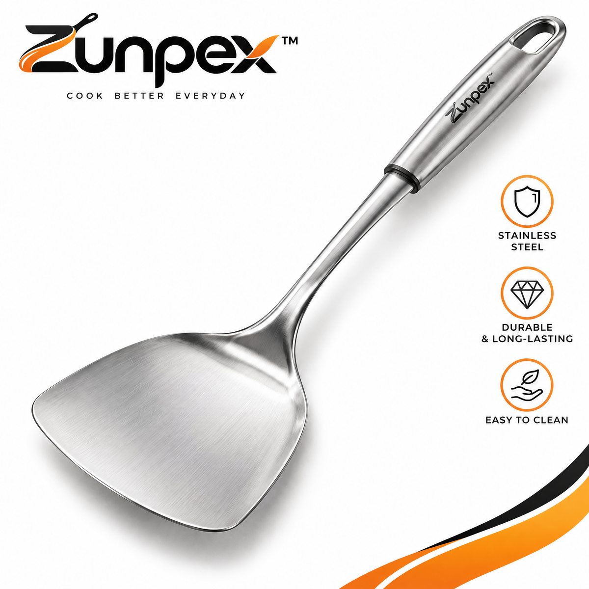 ZUNPEX Stainless Steel Wok Spatula